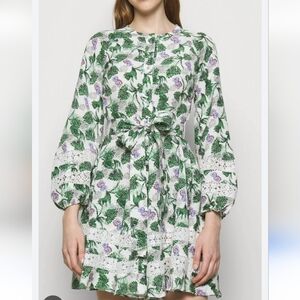Maje | Dresses | Maje Rhina White Floral Cold Shoulder Mini Dress Size 2 |  Poshmark